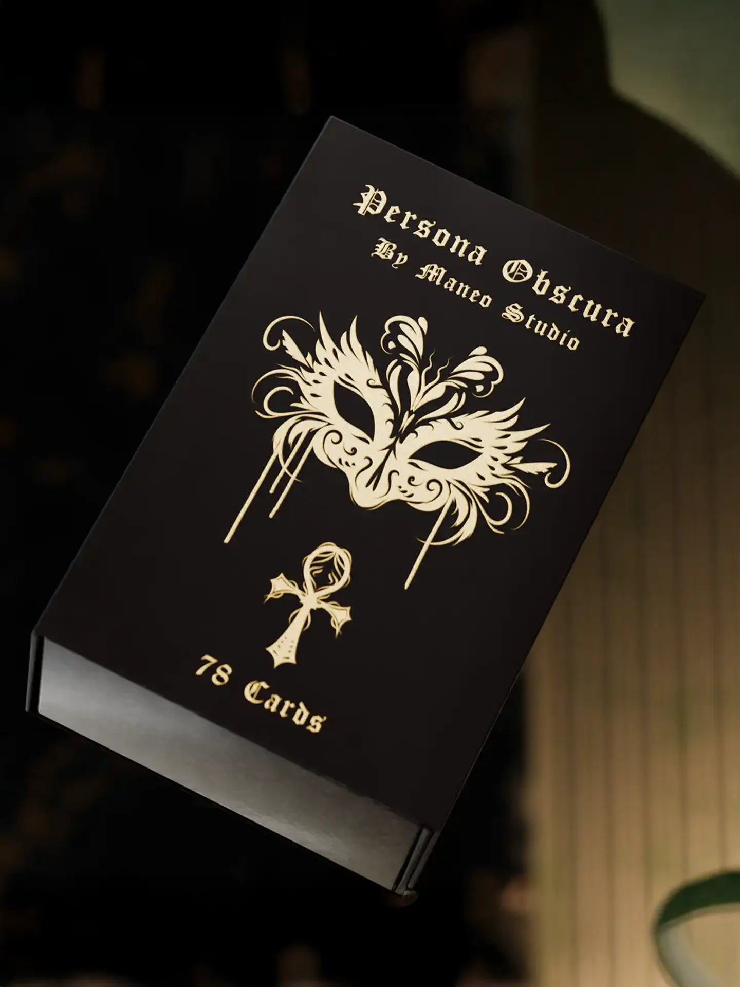 Persona Obscura (Tarot Rider–Waite, 78 Cards, Velvet & Gold Finish, Gilded Edges, Anti‑Scratch Cardstock)