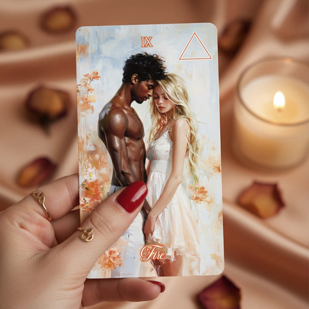 La Petite Flamme (Tarot–Manara, 81 cards, Rose Gold Foil Box, Pink Edge, Linen Finish)