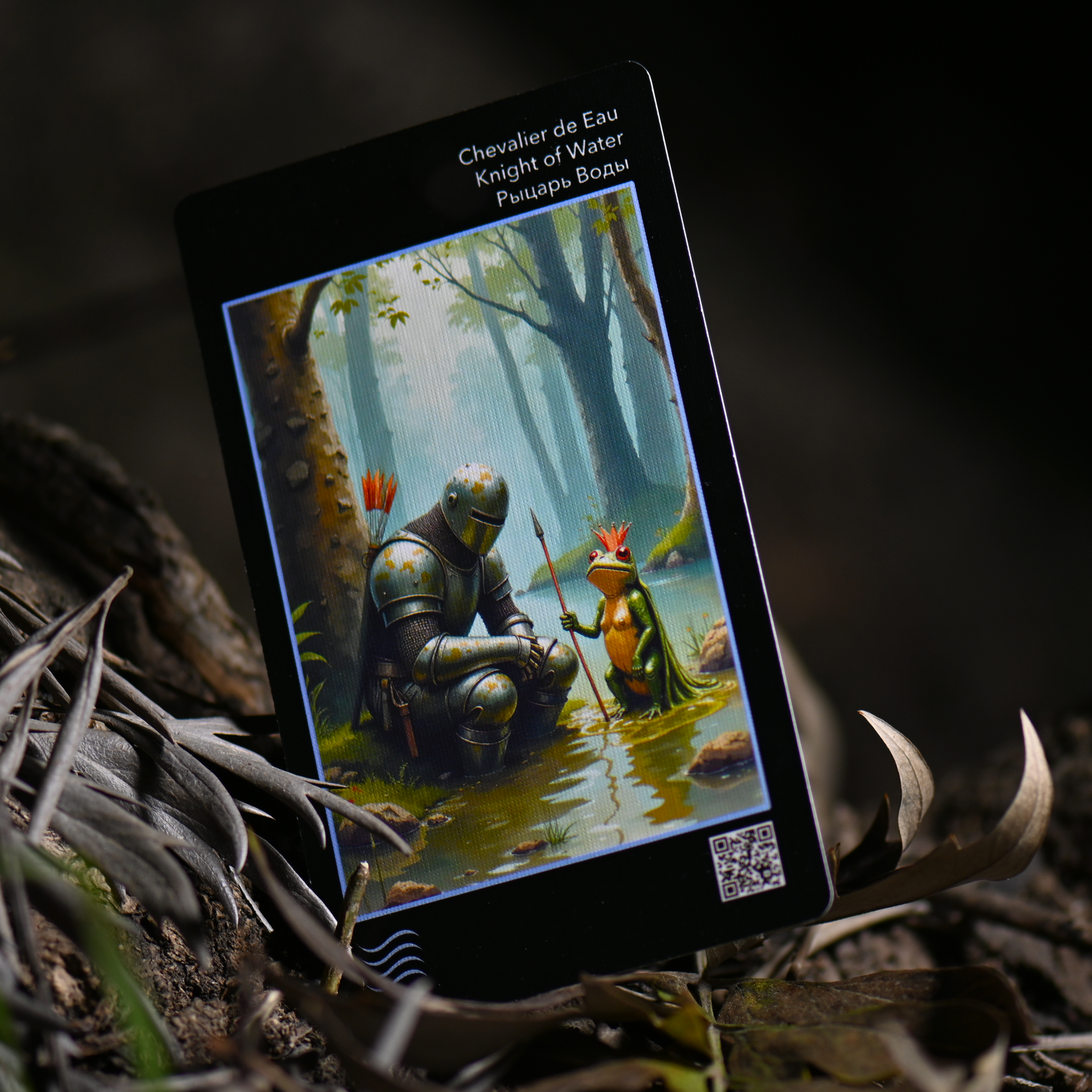 Les Fantaisie d'Amour Tarot Card Knight of water close-up