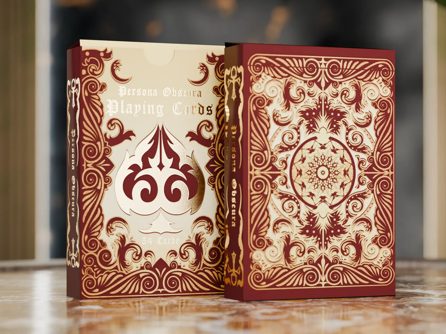 Persona Obscura Playing Cards (54 Cards, Gold-Foil, Black-Core Stock, Numbered Limited Edition)