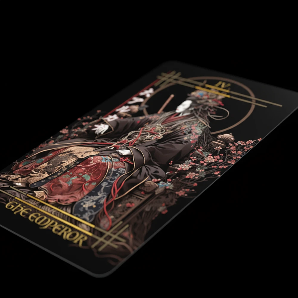 Reitekina Tabi (Tarot Rider–Waite, 78 Cards, Gold foil, Matte Finish, German Black Core Stock)