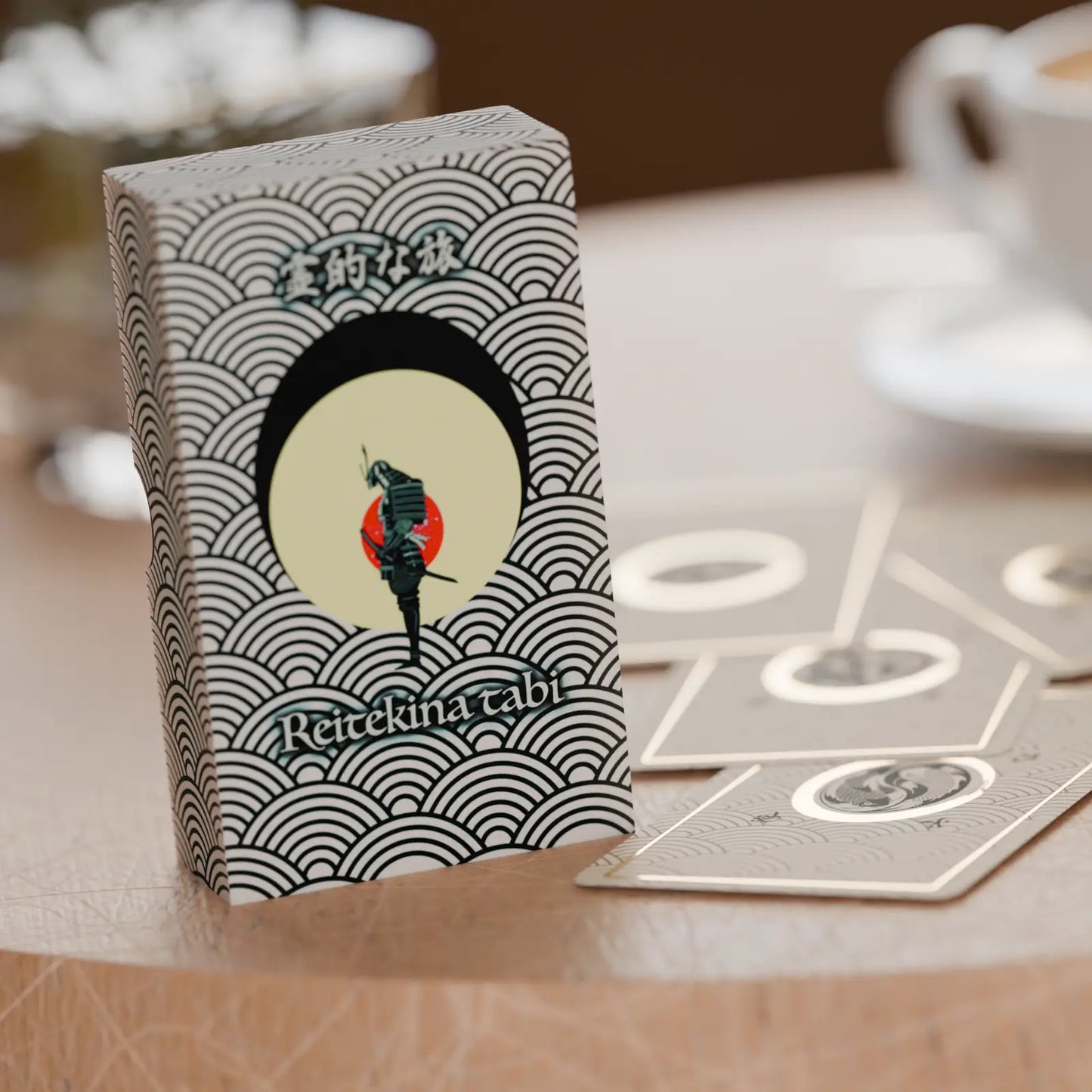 Reitekina Tabi (Tarot Rider–Waite, 78 Cards, Gold foil, Matte Finish, German Black Core Stock)