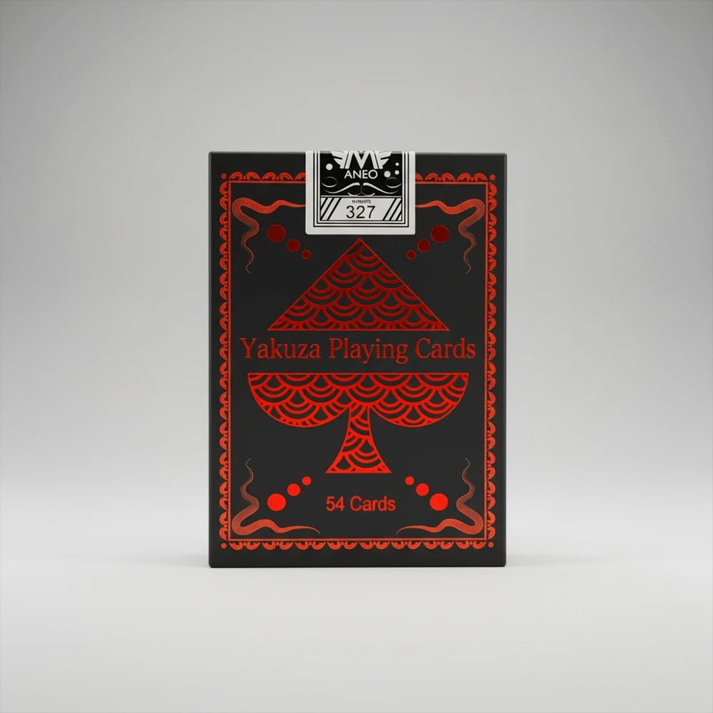 Yakuza Playing Cards sealed box, numbered limited edition, red foil spade on black