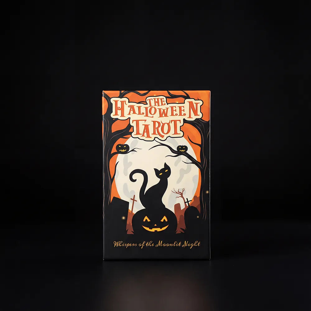 The Halloween Tarot (Tarot Rider–Waite, 78 Cards, Gloss Linen Stock, Pumpkin Gilded Edges, Orange Foil Box)
