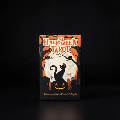The Halloween Tarot (Tarot Rider–Waite, 78 Cards, Gloss Linen Stock, Pumpkin Gilded Edges, Orange Foil Box)
