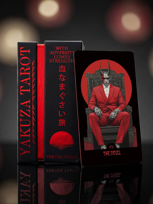 Yakuza (Tarot Rider–Waite, 81 Cards, Matte-Finish, Matte Red Edge, Anti‑Scratch Cardstock)