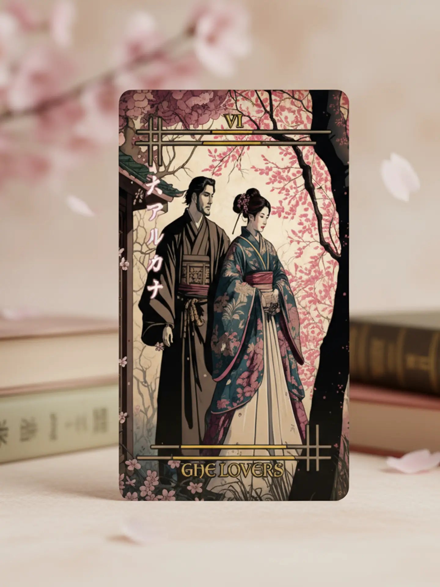 Reitekina Tabi (Tarot Rider–Waite, 78 Cards, Gold foil, Matte Finish, German Black Core Stock)