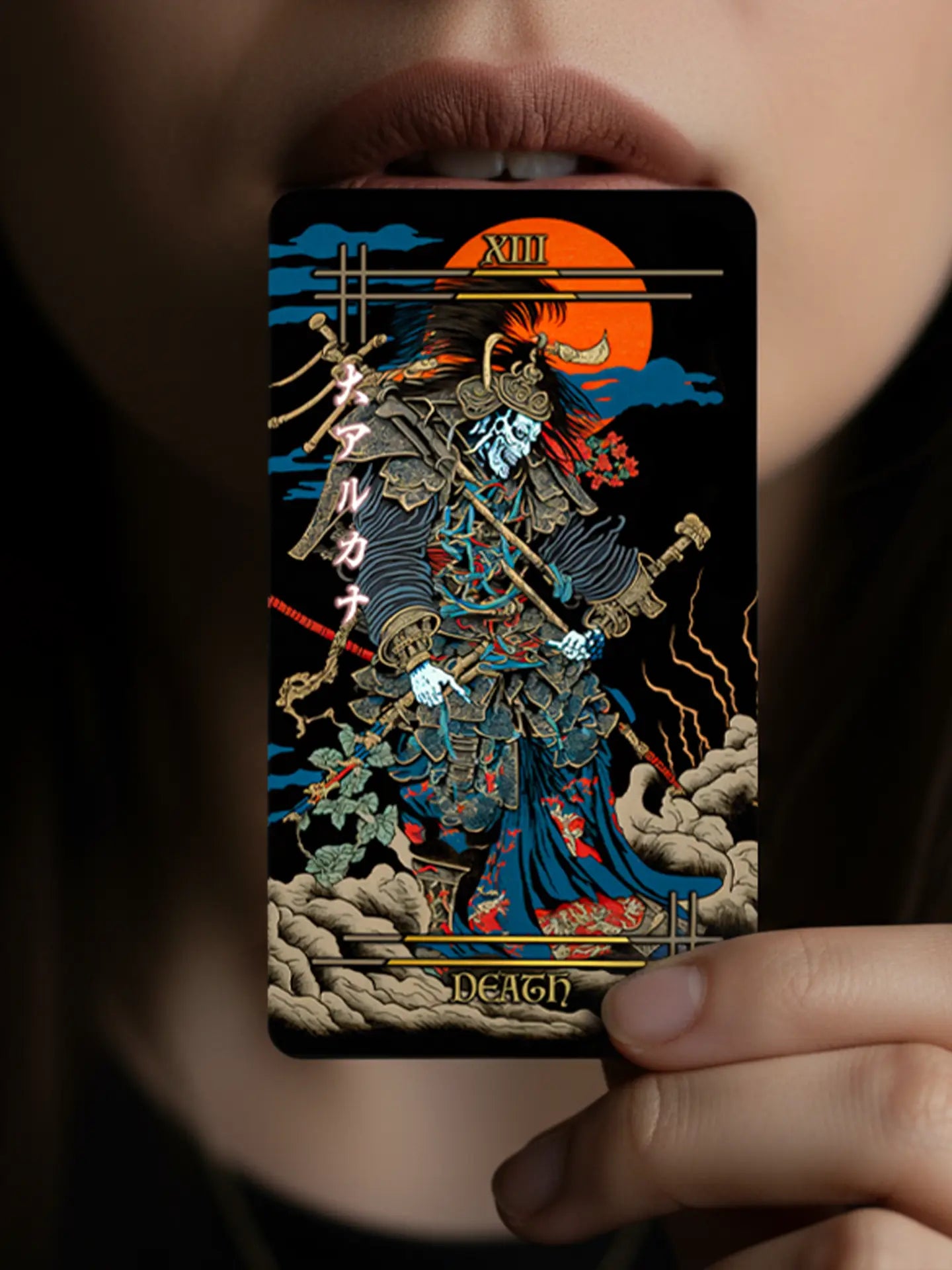 Reitekina Tabi (Tarot Rider–Waite, 78 Cards, Gold foil, Matte Finish, German Black Core Stock)