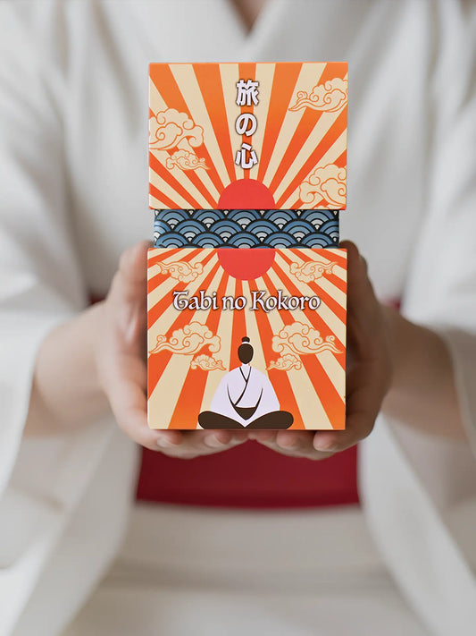Tabi no Kokoro (Tarot Rider–Waite, 78 Cards, Black EDGE, Matte Finish, Pink Metallic Foil)