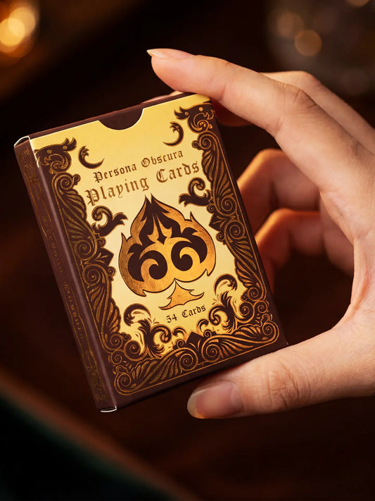 Persona Obscura Playing Cards (54 Cards, Gold-Foil, Black-Core Stock, Numbered Limited Edition)