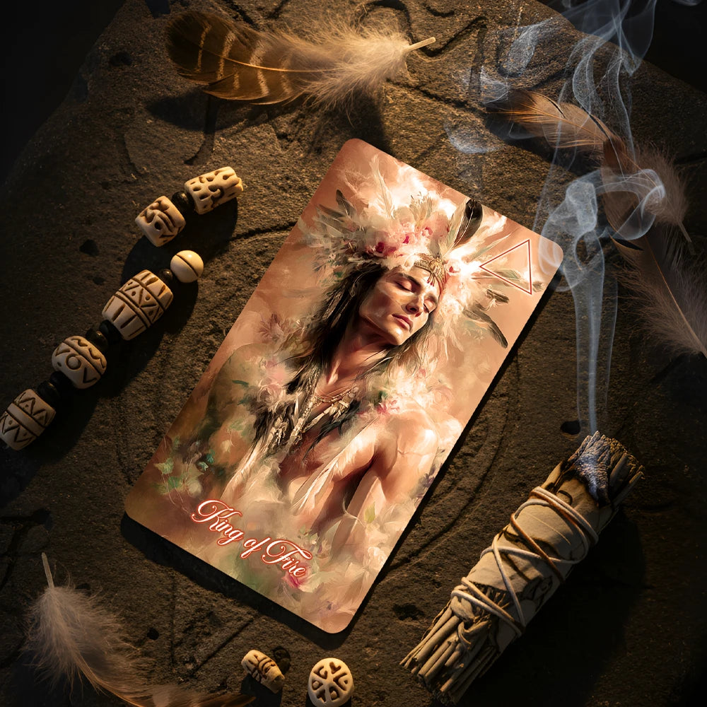 La Petite Flamme (Tarot–Manara, 81 cards, Rose Gold Foil Box, Pink Edge, Linen Finish)