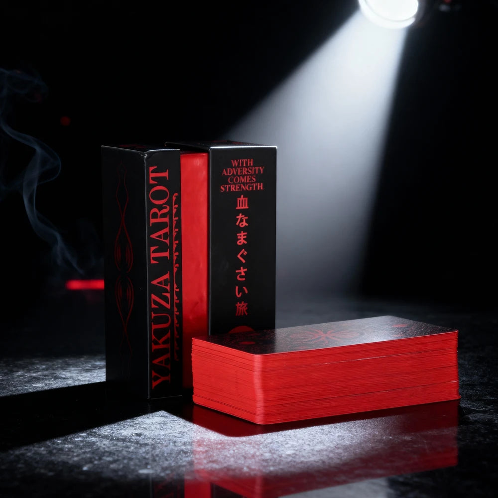 Yakuza (Tarot Rider–Waite, 81 Cards, Matte-Finish, Matte Red Edge, Anti‑Scratch Cardstock)