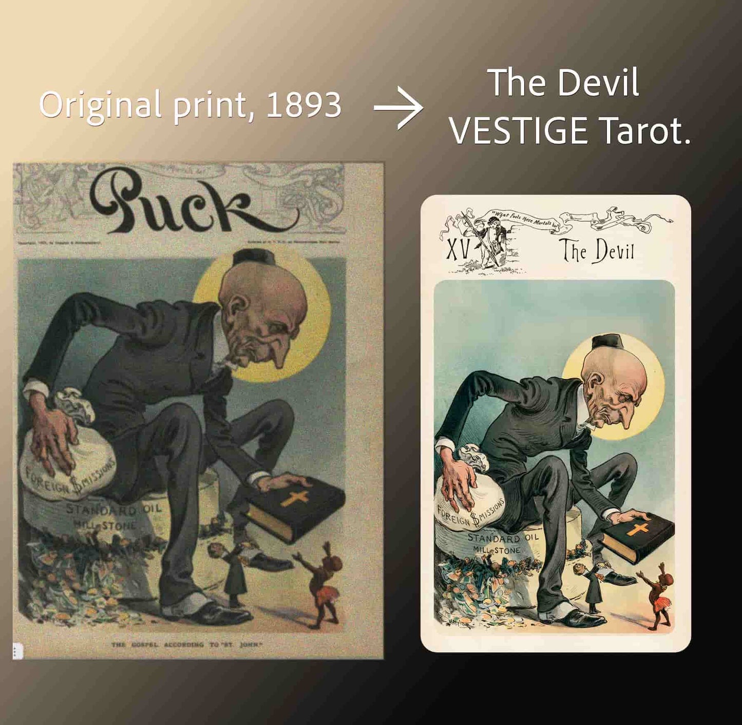 Vestige (Tarot, 78 Cards, NO AI, 350gsm Gloss Linen, Gold Gilded Edges)