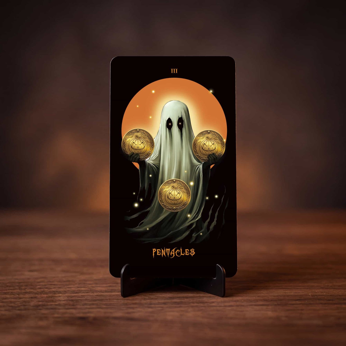 The Halloween Tarot (Tarot Rider–Waite, 81 Cards, Gloss Linen Stock, Pumpkin Gilded Edges, Orange Foil Box)