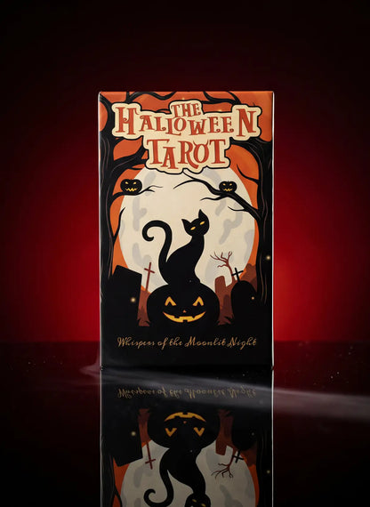 The Halloween Tarot (Tarot Rider–Waite, 78 Cards, Gloss Linen Stock, Pumpkin Gilded Edges, Orange Foil Box)