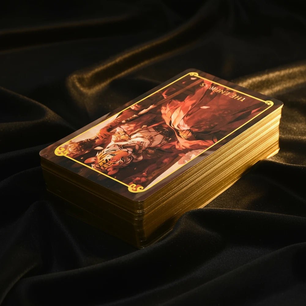 AnimaSoul (Oracle, 78 cards, Linen Finish, Gold Foil Stamping, Gold EDGE, QR - Guide) - ManeoShop