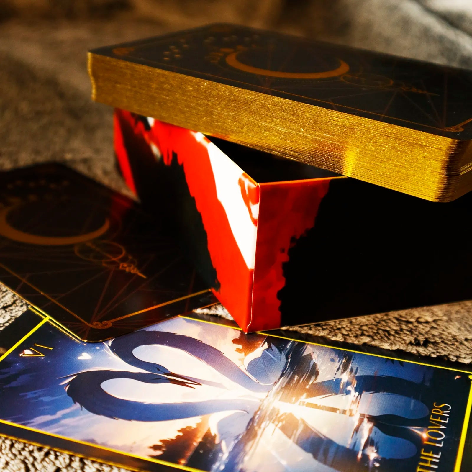 AnimaSoul (Oracle, 78 cards, Linen Finish, Gold Foil Stamping, Gold EDGE, QR - Guide) - ManeoShop