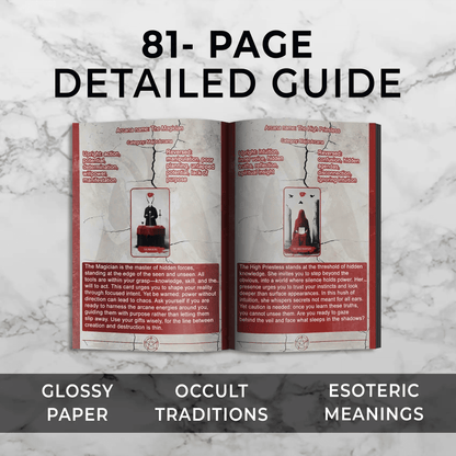 Arcana Obscura (Tarot Rider–Waite, 81 Cards, 350gsm Linen Stock, Red Laser Gilded Edges ) - ManeoShop