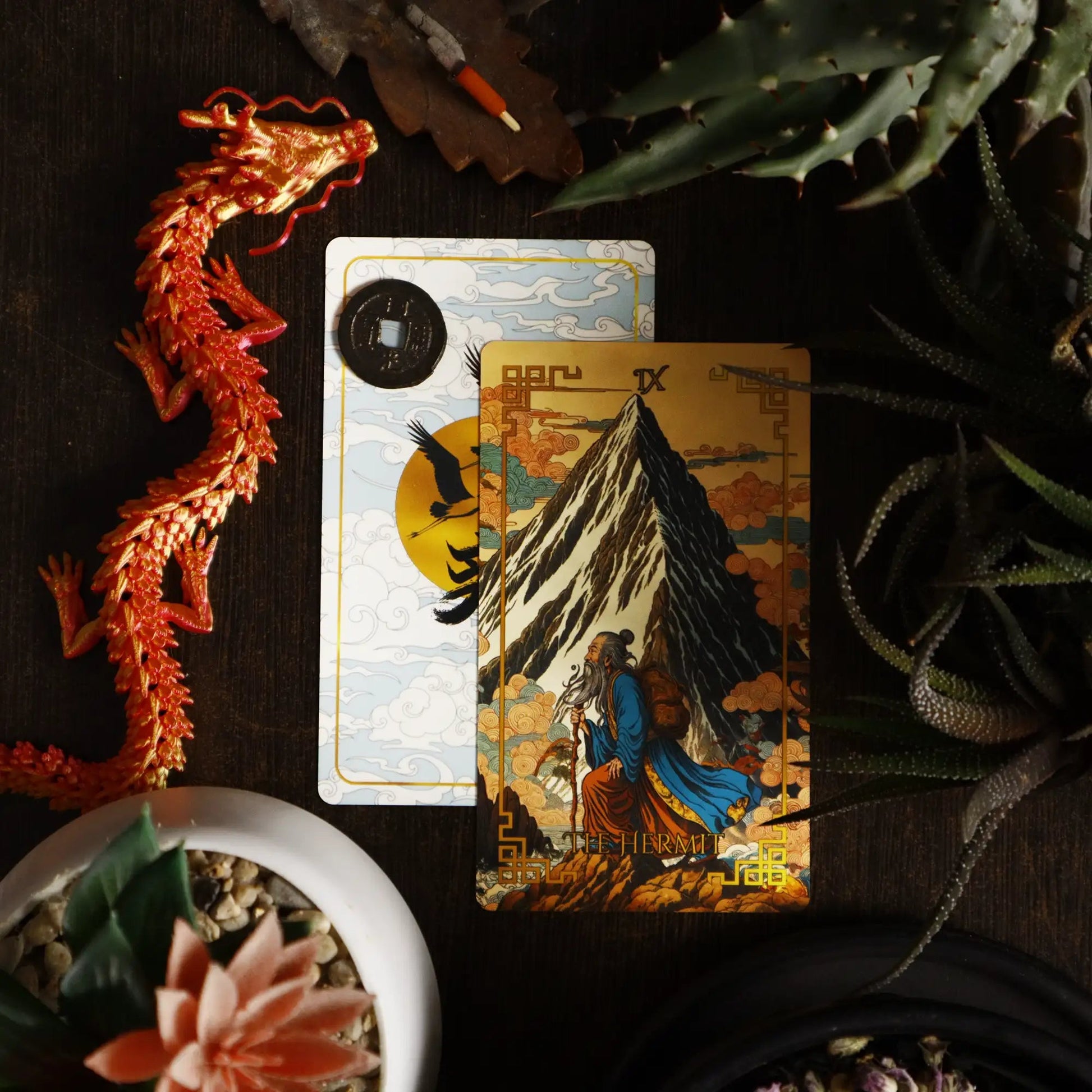 Journey to the West (Tarot Rider–Waite, 78 cards, Matte Finish, German Black Core Stock) - ManeoShop