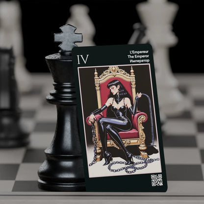 Les Fantaisie d’Amour (Tarot - Manara, 78 cards, Gold Metallic Foil, Black EDGE, Linen Finish) - ManeoShop