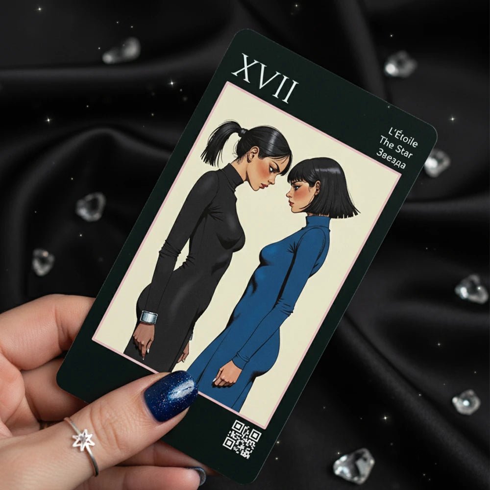 Les Fantaisie d’Amour (Tarot - Manara, 78 cards, Gold Metallic Foil, Black EDGE, Linen Finish) - ManeoShop