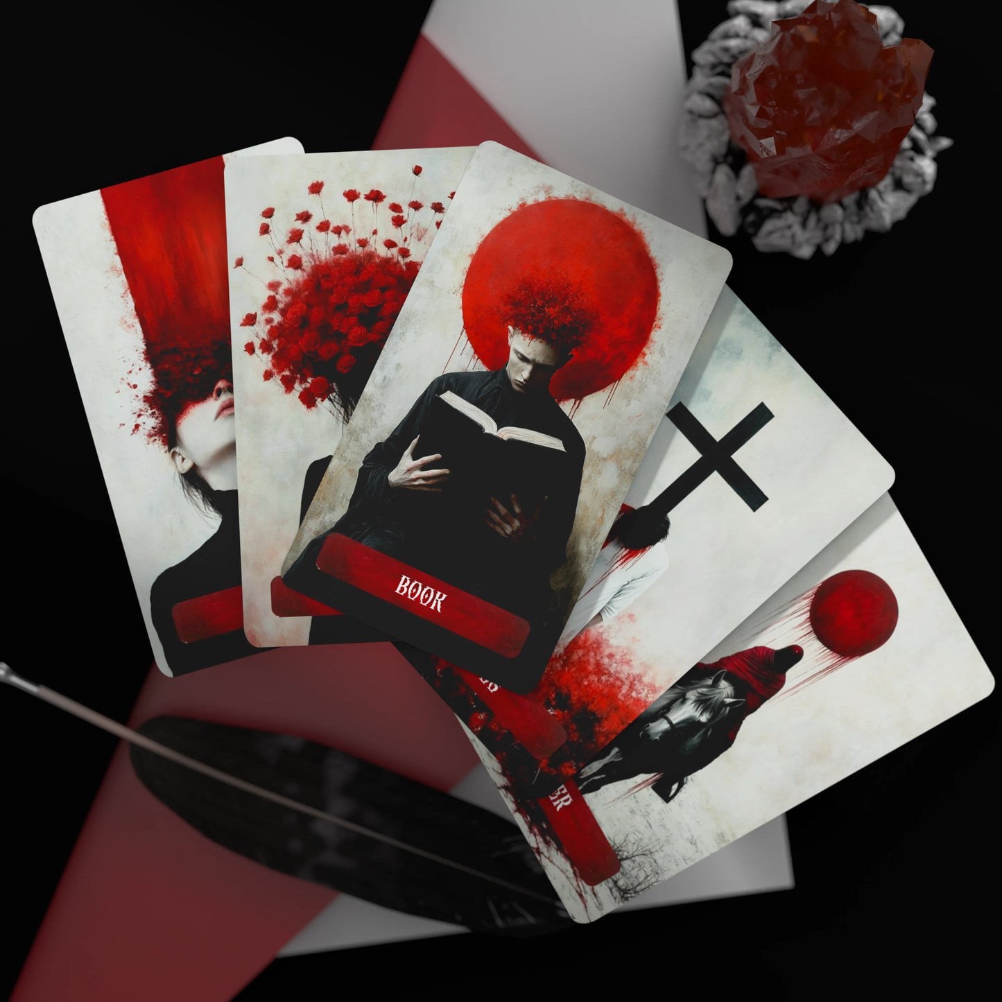 occult lenormand deck of cards front cards