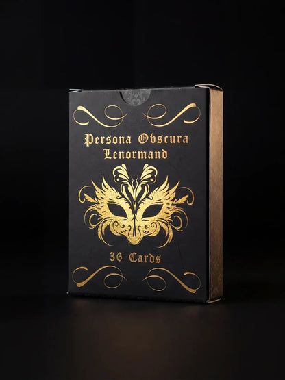 Persona Obscura (36 Cards, Lenormand System, 350gsm Linen, Matte Box, Poker Size, Digital Guidebook) - ManeoShop