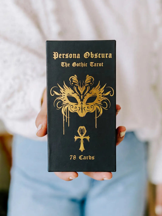 Persona Obscura (Tarot Rider–Waite, 78 Cards, 400gsm Anti - Scratch, Gilded Edges, Printed Guidebook) - ManeoShop