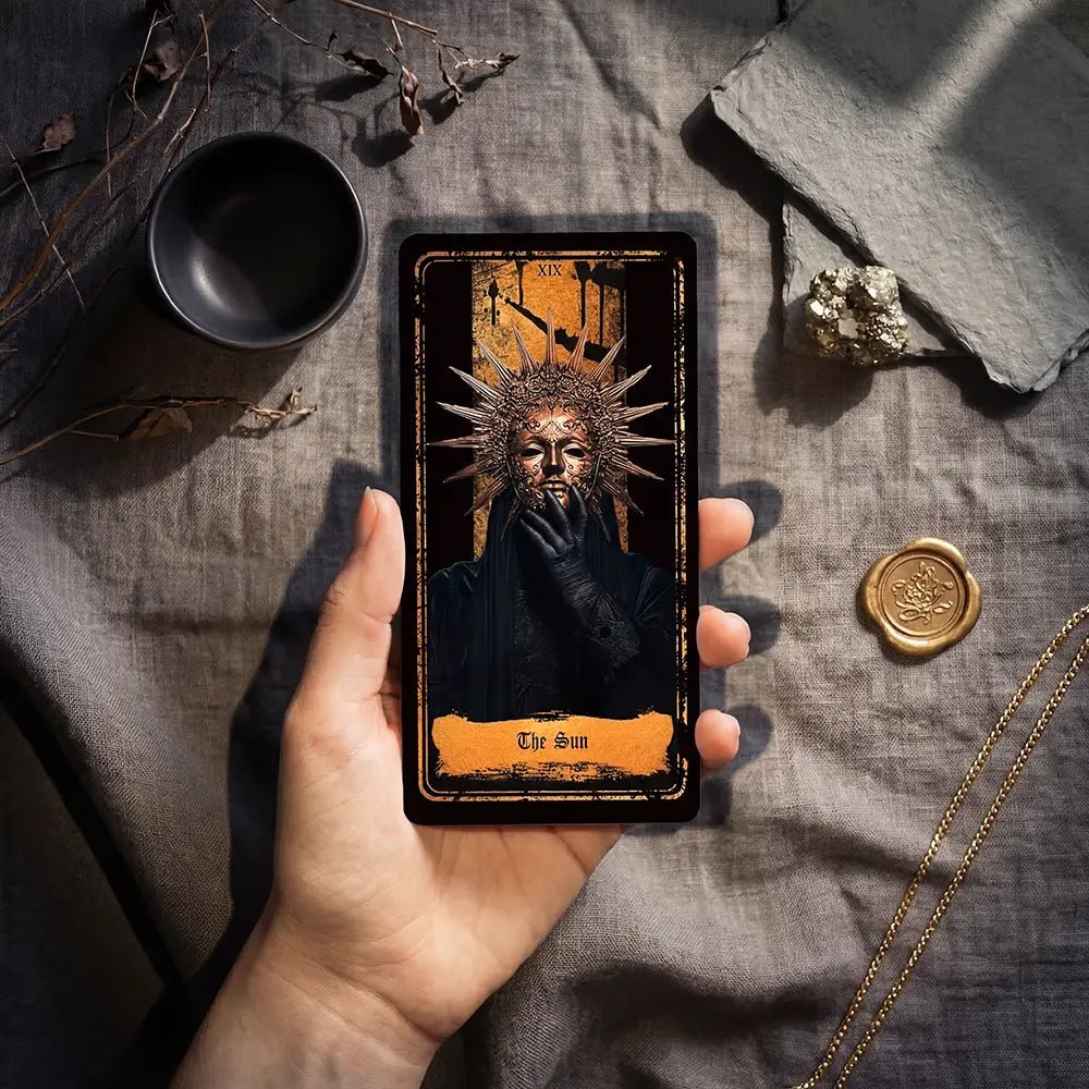 Persona Obscura (Tarot Rider–Waite, 78 Cards, 400gsm Anti - Scratch, Gilded Edges, Printed Guidebook) - ManeoShop