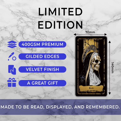 Persona Obscura (Tarot Rider–Waite, 78 Cards, 400gsm Anti - Scratch, Gold Gilded Edges, Printed Guidebook) - ManeoShop