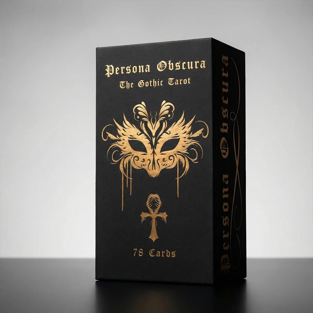 Persona Obscura (Tarot Rider–Waite, 78 Cards, 400gsm Anti - Scratch, Gold Gilded Edges, Printed Guidebook) - ManeoShop