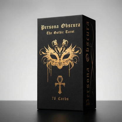 Persona Obscura (Tarot Rider–Waite, 78 Cards, 400gsm Anti - Scratch, Gold Gilded Edges, Printed Guidebook) - ManeoShop
