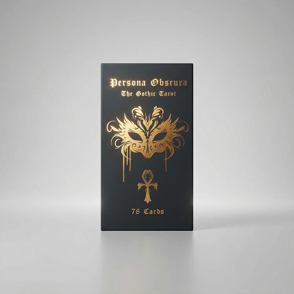 Persona Obscura (Tarot Rider–Waite, 78 Cards, 400gsm Anti - Scratch, Gold Gilded Edges, Printed Guidebook) - ManeoShop
