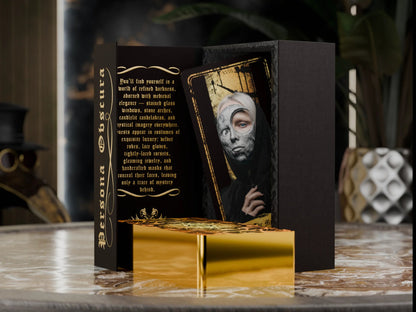 Persona Obscura (Tarot Rider–Waite, 78 Cards, 400gsm Anti - Scratch, Gold Gilded Edges, Printed Guidebook) - ManeoShop