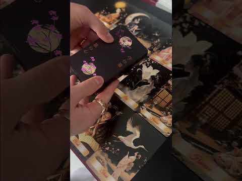 Tabi no Kokoro Tarot video presentation, Japanese-inspired tarot deck with pink foil and black edges