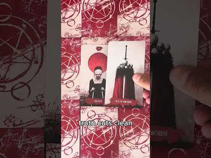 Arcana Obscura (Tarot Rider–Waite, 81 Cards, 350gsm Linen Stock, Red Laser Gilded Edges )