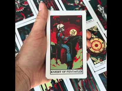 Necropolis Tarot full walkthrough video, dark gothic tarot deck with skeleton art