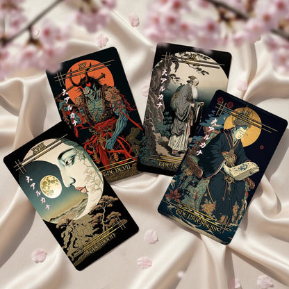 Reitekina Tabi (Tarot Rider–Waite, 78 Cards, Gold foil, Matte Finish, German Black Core Stock) - ManeoShop