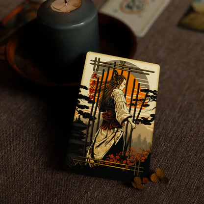Reitekina Tabi (Tarot Rider–Waite, 78 Cards, Gold foil, Matte Finish, German Black Core Stock) - ManeoShop