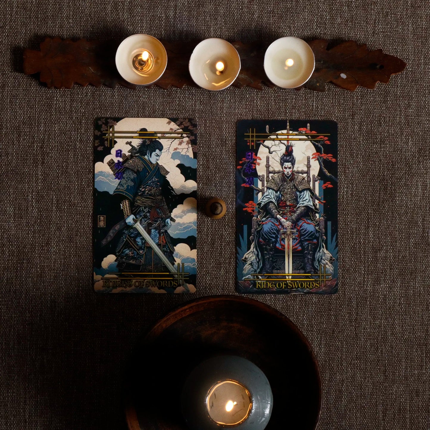 Reitekina Tabi (Tarot Rider–Waite, 78 Cards, Gold foil, Matte Finish, German Black Core Stock) - ManeoShop