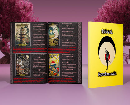 Reitekina Tabi (Tarot Rider–Waite, 78 Cards, Gold foil, Matte Finish, German Black Core Stock) - ManeoShop