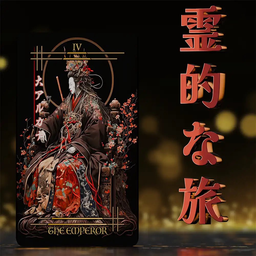 Reitekina Tabi (Tarot Rider–Waite, 78 Cards, Gold foil, Matte Finish, German Black Core Stock) - ManeoShop