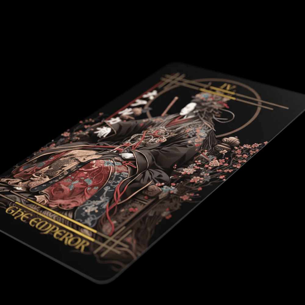 Reitekina Tabi (Tarot Rider–Waite, 78 Cards, Gold foil, Matte Finish, German Black Core Stock) - ManeoShop