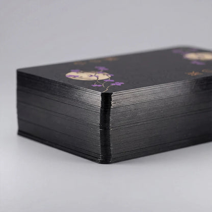 Tabi no Kokoro (Tarot Rider–Waite, 78 Cards, 350gsm Matte, Black Edges, Pink Metallic Foil) - ManeoShop