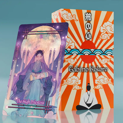 Tabi no Kokoro – A Japanese-Inspired Tarot Deck of New Beginnings (78 Cards, Foil Accents, Guidebook)