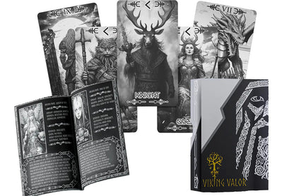 Viking Valor (Tarot Rider–Waite, 78 cards, Matte Finish, German Black Core Stock) - ManeoShop