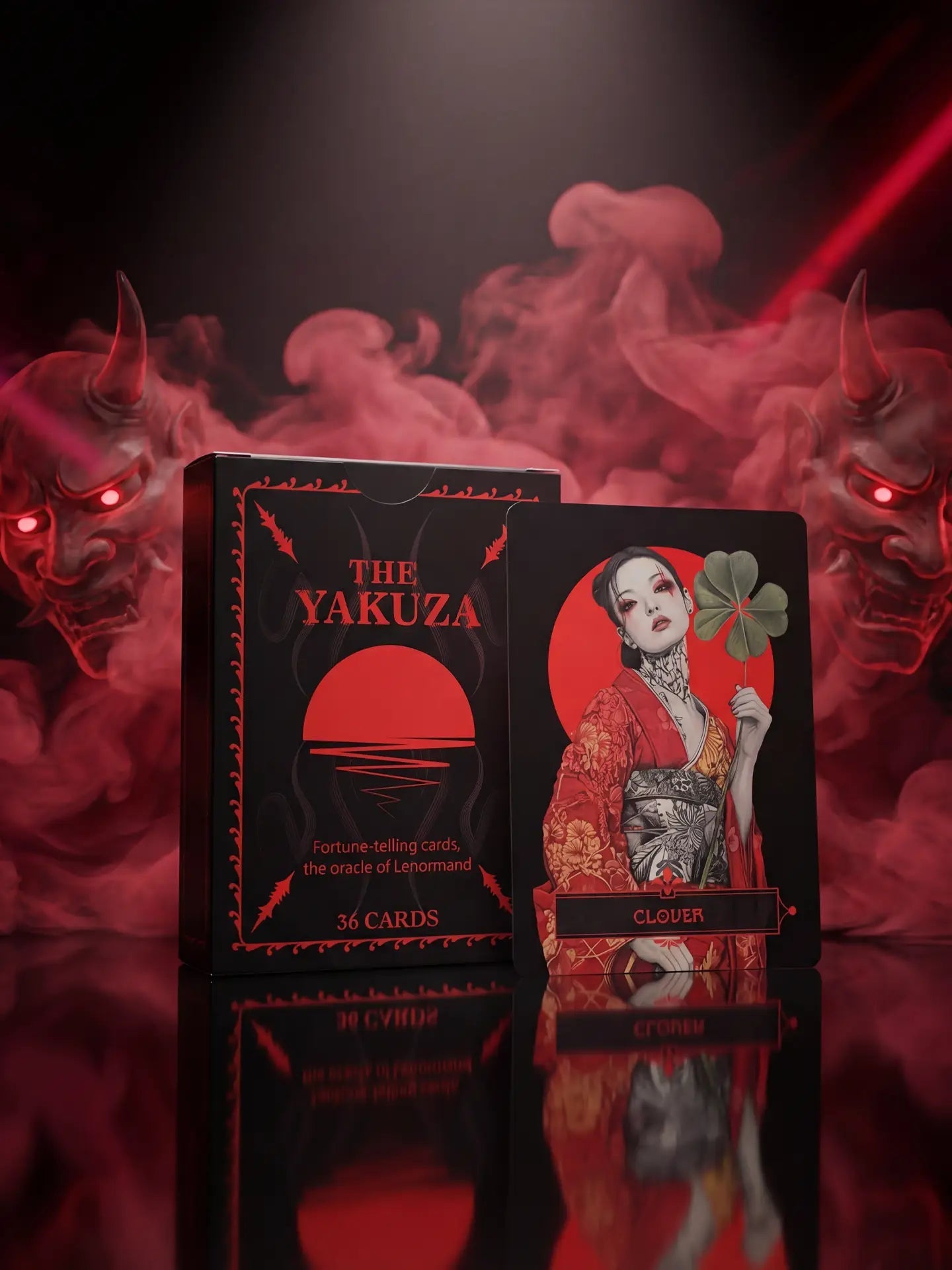 Yakuza (36 Cards, Lenormand System, 350gsm Linen, Poker Size, Matte Box, Digital Guidebook,) - ManeoShop